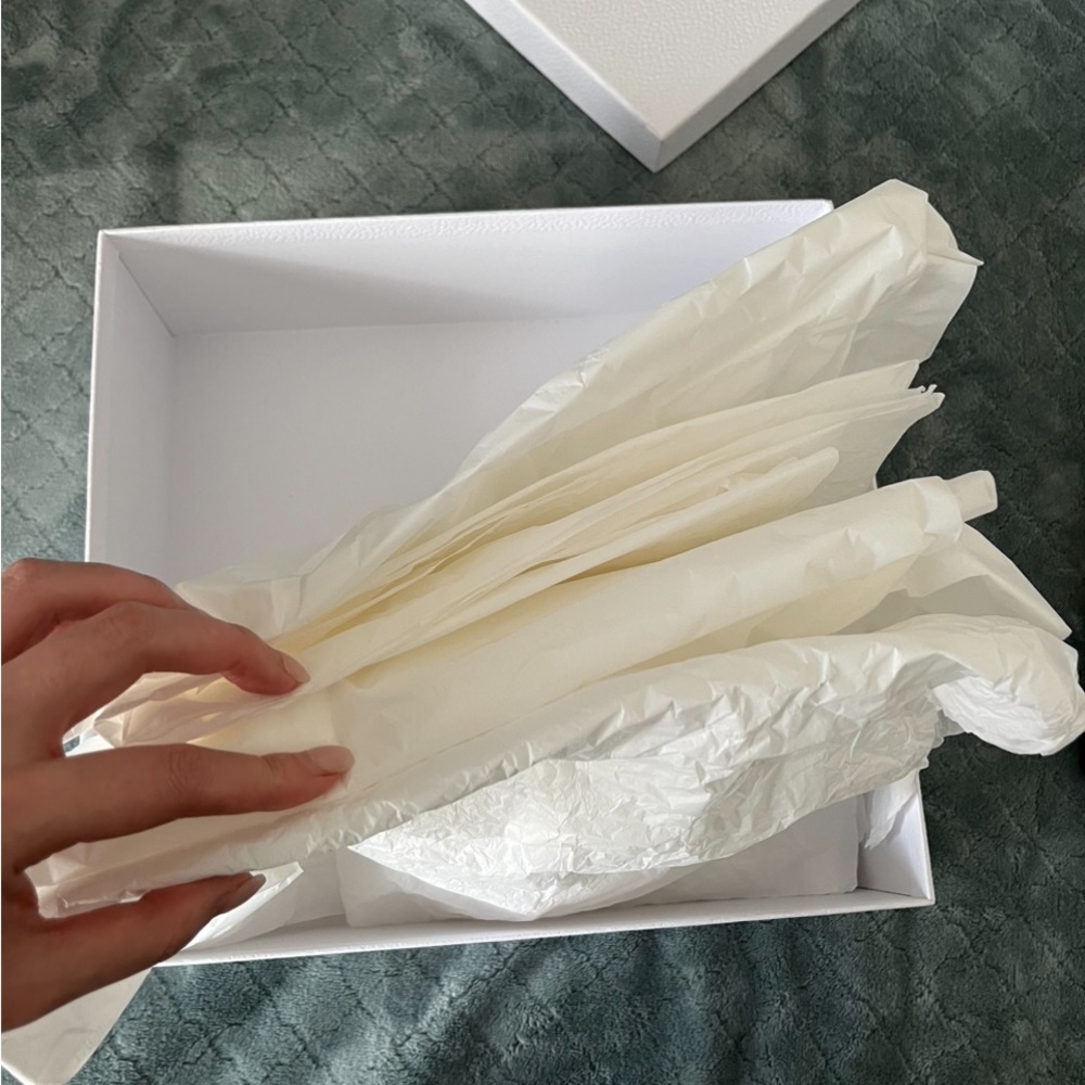 Dior White Logo Tissue Paper and Original Gift Box Luxury Packaging Set